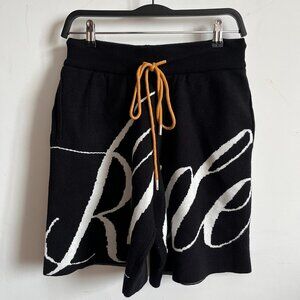 Rhude Classic Large Print Drawstring Knit Sports Shorts